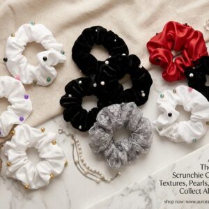 Aurora Scrunchies – Luxe Hair, Effortless Chic!