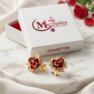 Crimson Rose Earrings
